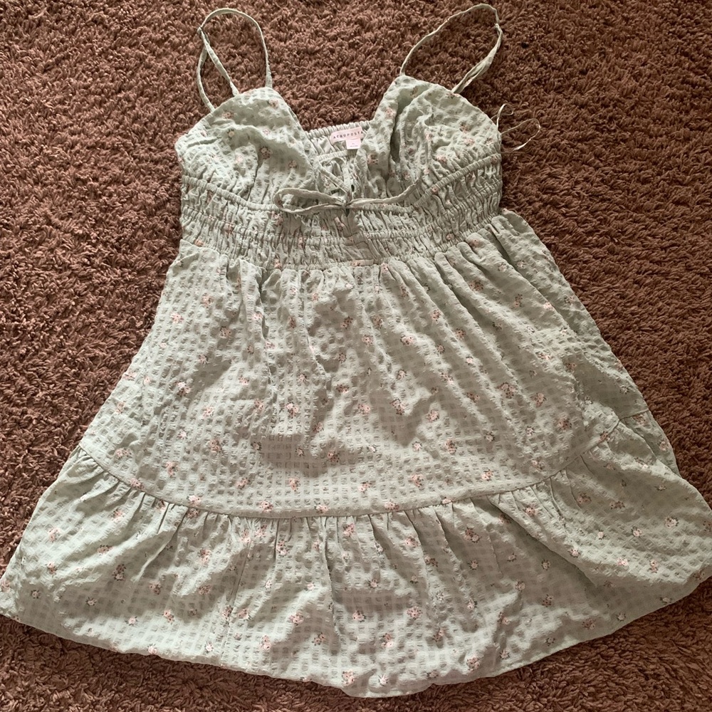 Aeropostale Mint Green Floral Dress